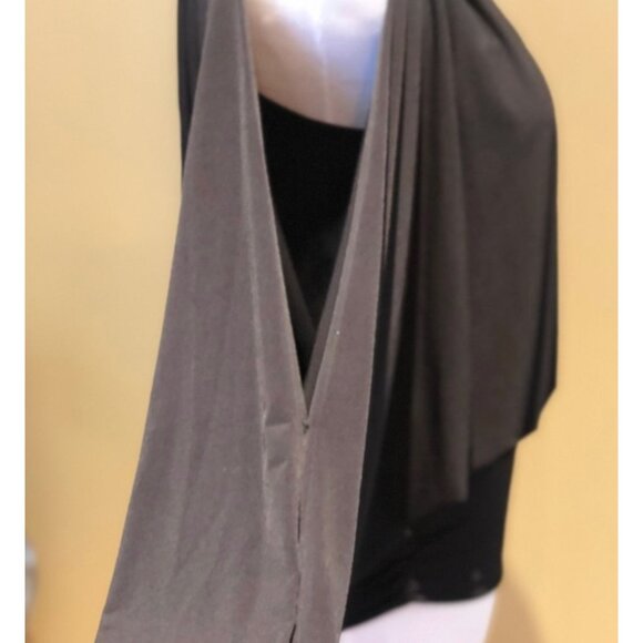 Boston Proper Black Dolman Cold Shoulder Dressy Top Blouse Shirt Evening Size XS - Picture 5 of 11